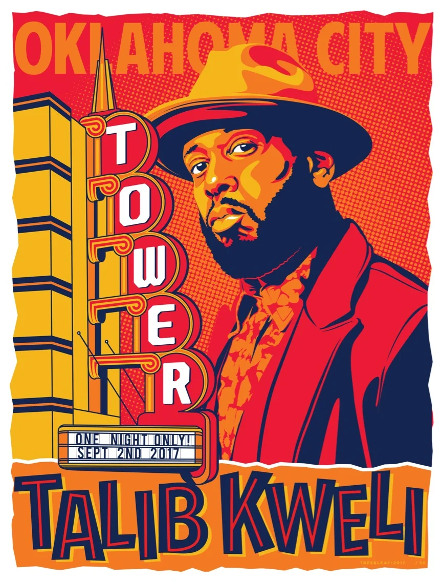 Talib Kweli promotional poster for Tower Theatre