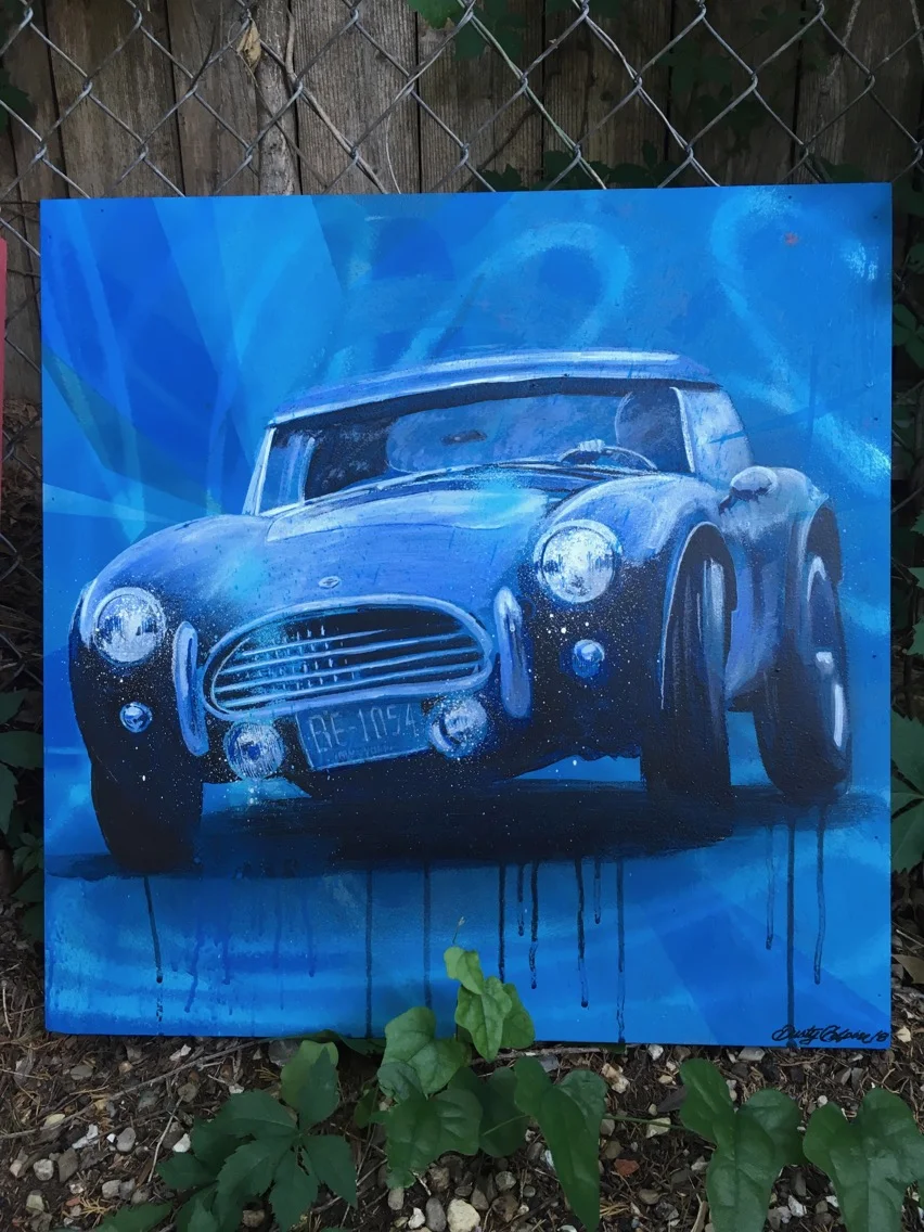 1965 Ford AC Cobra • 22x22 • Acrylic on Wood with Resin Coating AVAILABLE FOR PURCHASE