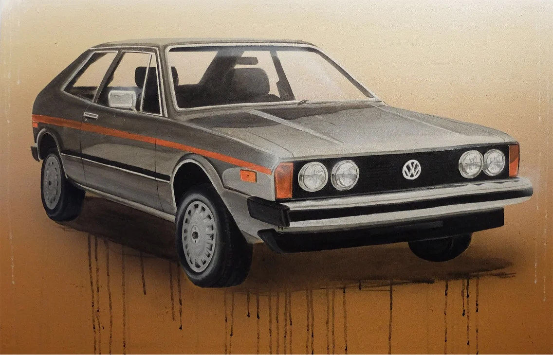 1979 Volkswagen Scirocco Champagne Edition • 2’x3’ • Acrylic on Canvas SOLD