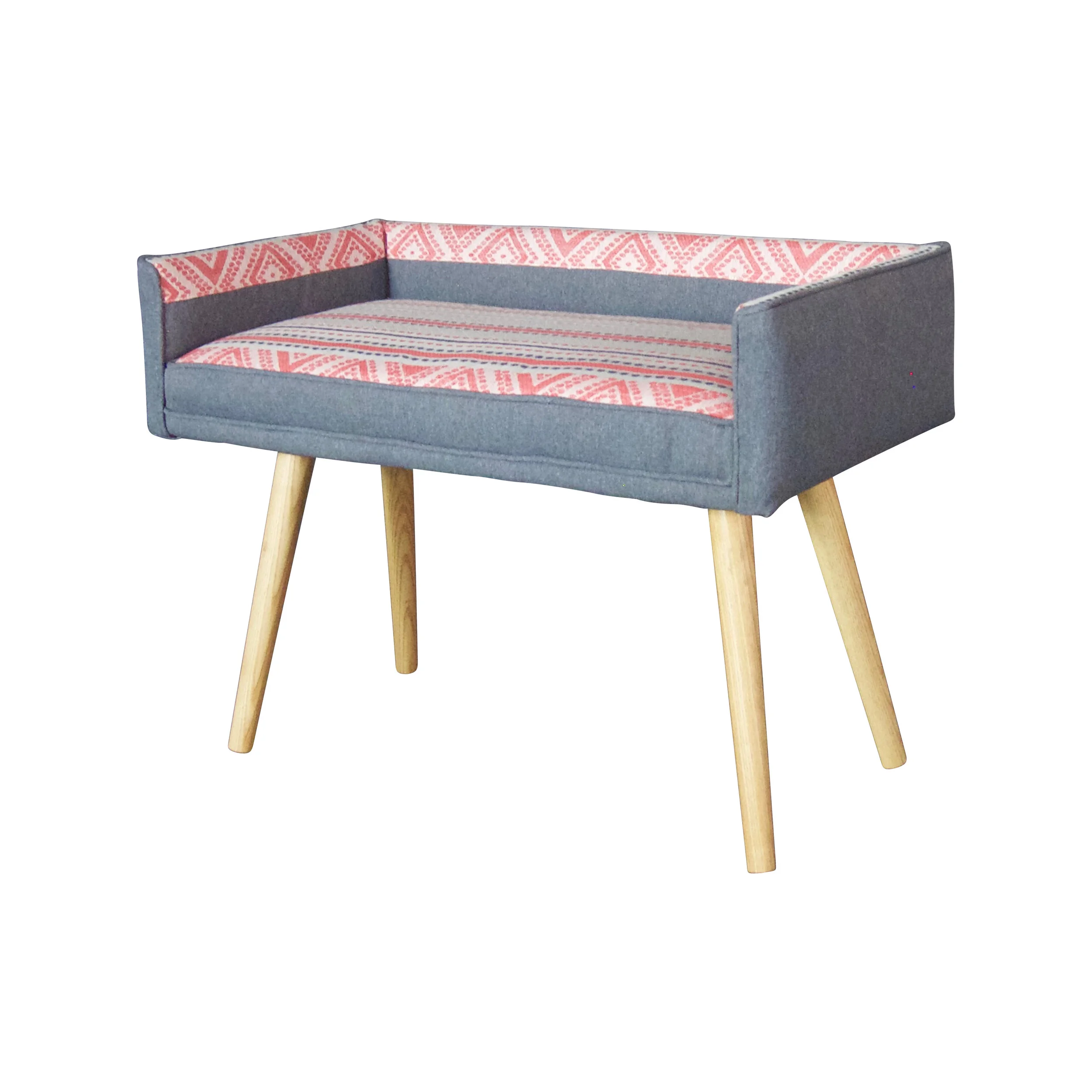 Vanity sized stool: Pinstripes and Ribbons with Maki Yamamoto