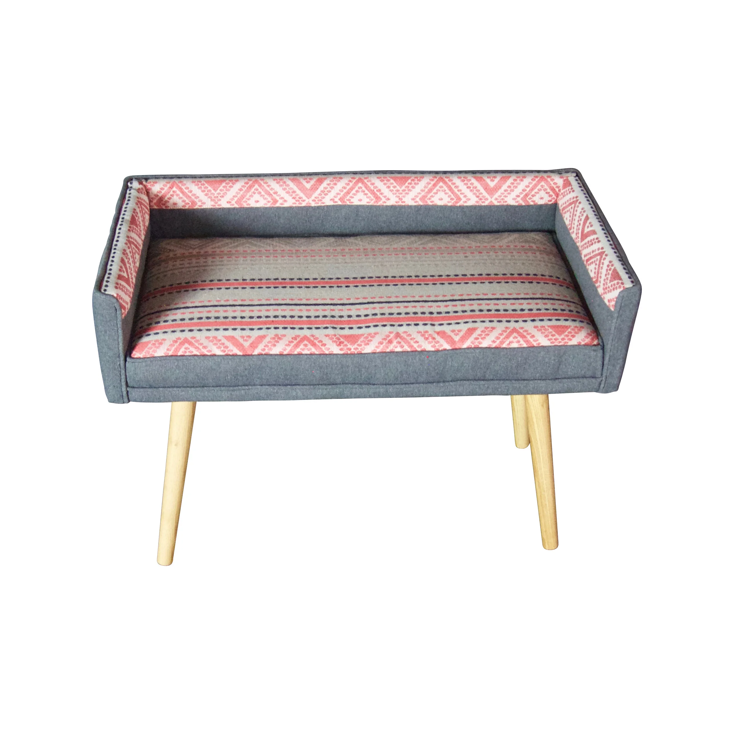 Vanity sized stool: Pinstripes and Ribbons with Maki Yamamoto