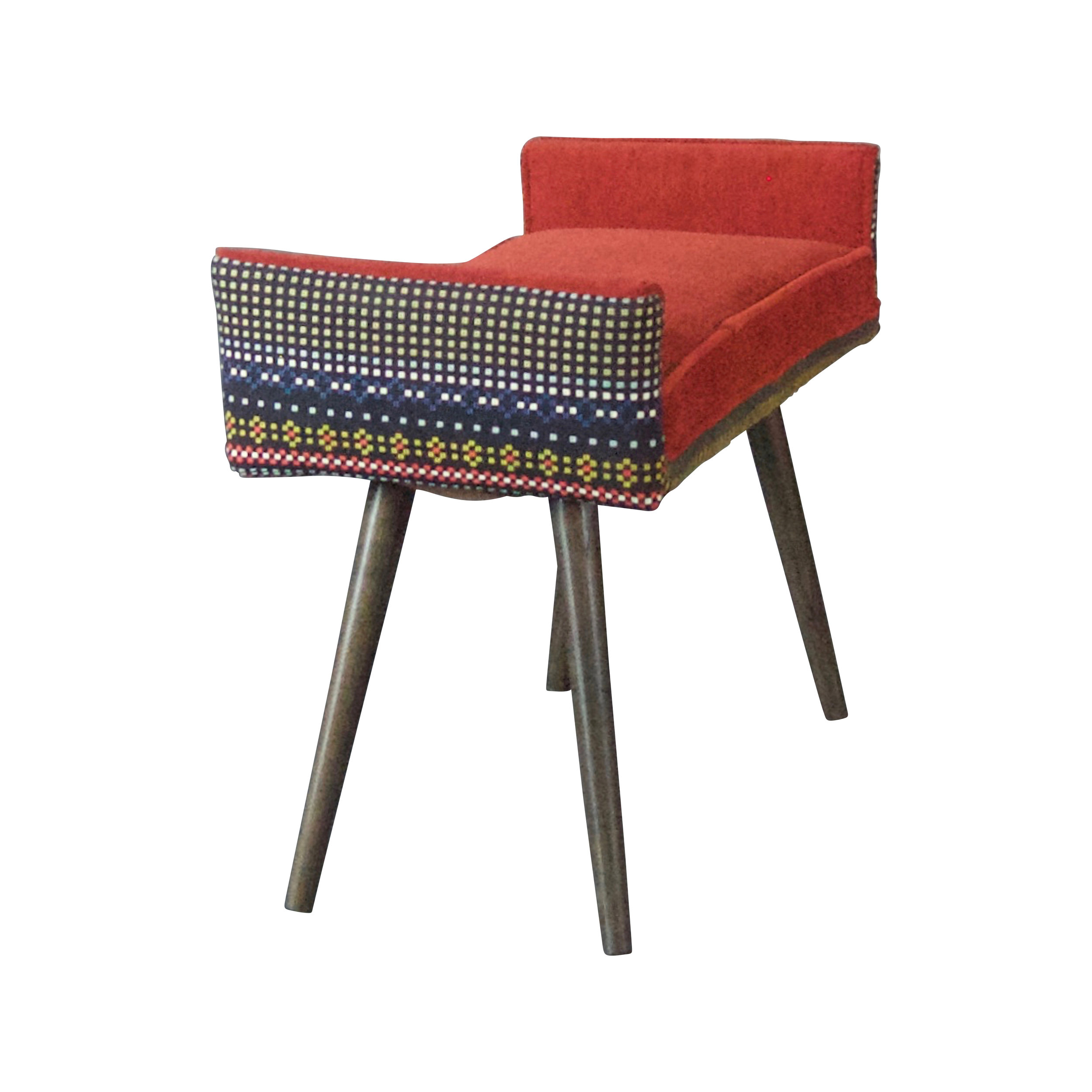 backless vanity sized stool: folklorica
