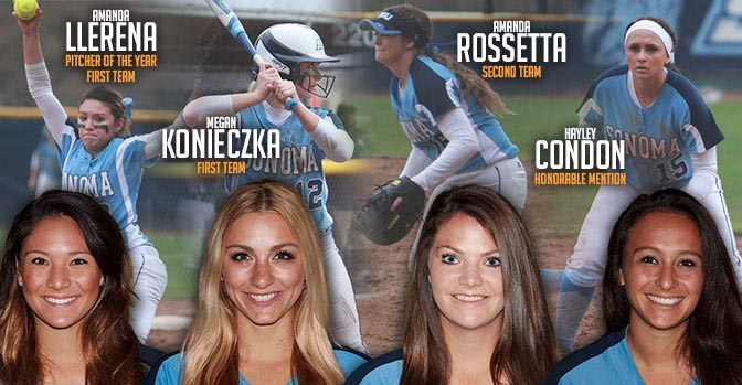 COURTESY // SSU Athletics Four Seawolf softball players were honored in the CCAA Awards