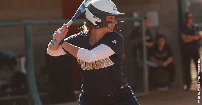 COURTESY // SSU Athletics Megan Konieczka finished the game with three base knocks.
