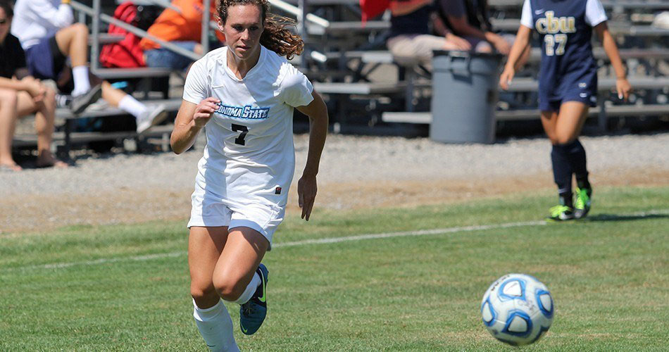 COURTESY // SSU Athletics Lauren Curtin scored all three goals in last week’s victory over UCSC.