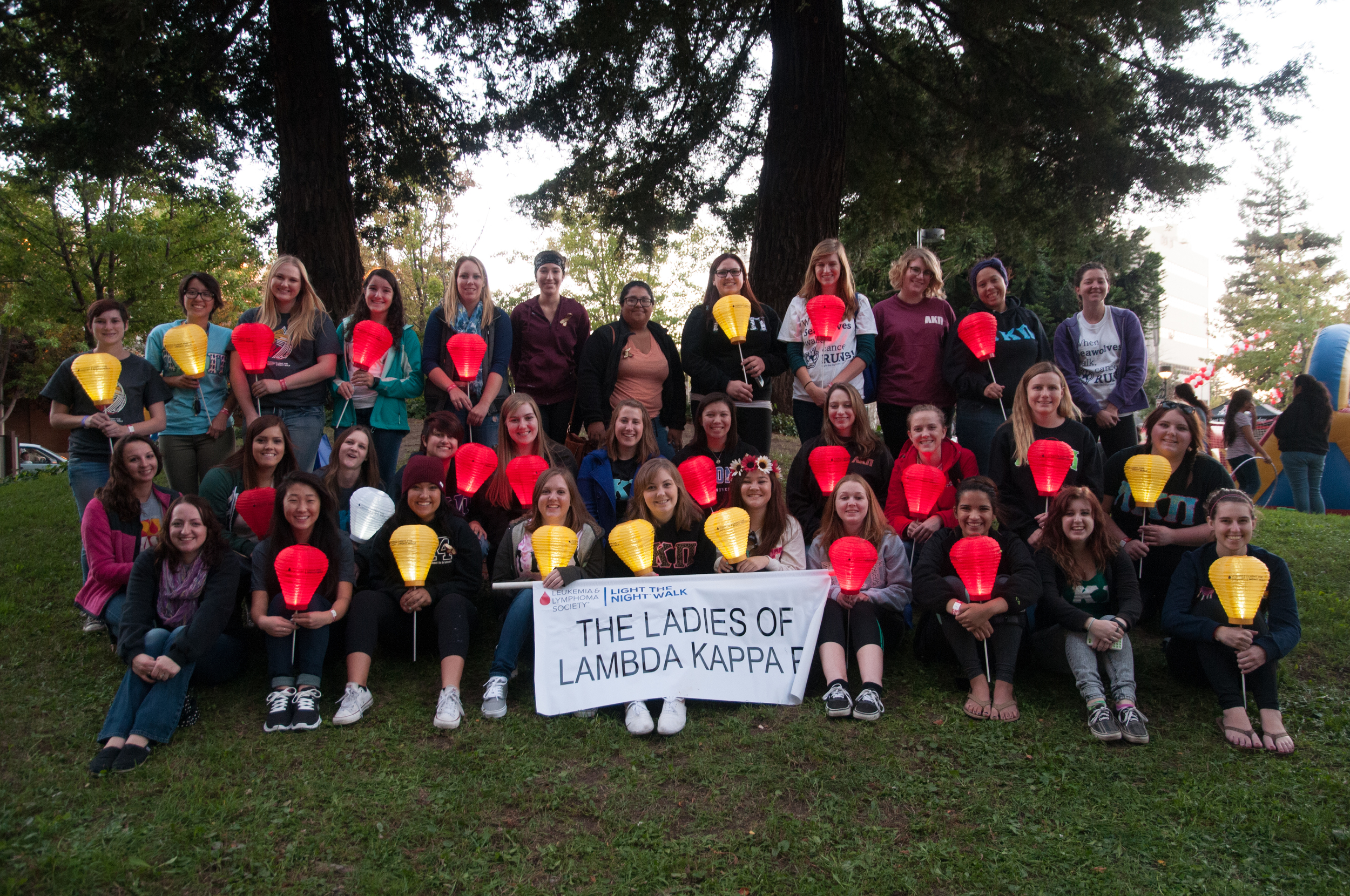 STAR // Gustavo Vasquez Sonoma State University students and members of the Lambda Kappa Pi sorority participated in the Leukemia & Lymphoma Society’s Light the Night Walk on Saturday in effort to raise money for cancer research and awareness.