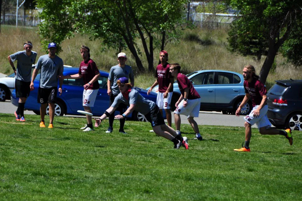 COURTESY // Shane Tracy Senior Tyler Greene makes a layout bid against Santa Clara.