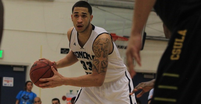 sonomaseawolves.com Senior forward JJ Mina scored 24 points in the final two games of the season. Junior forward James Slade made a layup that sent the Seawolves to overtime against Dominguez Hills.