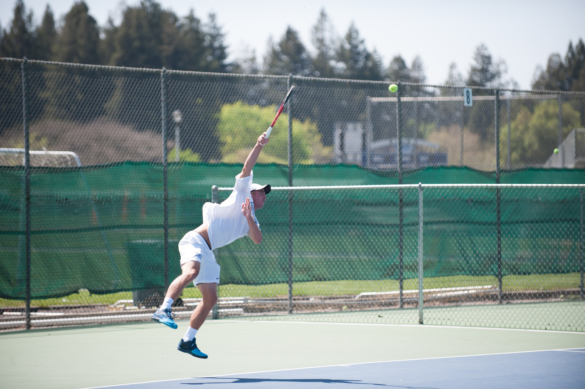 STAR // Connor Gibson The tennis responded from their doubles losses with three singles wins that tied the match up at 3-3.
