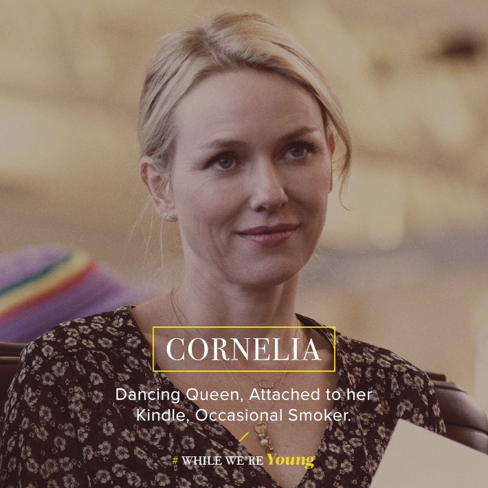 facebook.com “While You Were Young” features Ben Stiller as Josh, Naomi Watts as Cornelia, Adam Driver as Jamie and Amanda Seyfriend as Darby.