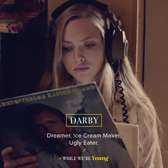 facebook.com “While You Were Young” features Ben Stiller as Josh, Naomi Watts as Cornelia, Adam Driver as Jamie and Amanda Seyfriend as Darby.