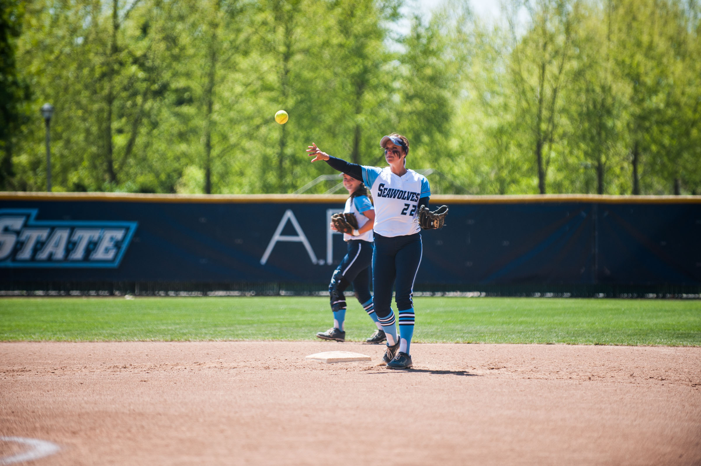 STAR // Connor Gibson The softball team showed great offense, defense and pitching in their final games at home by scoring 25 runs to just one run over two games.