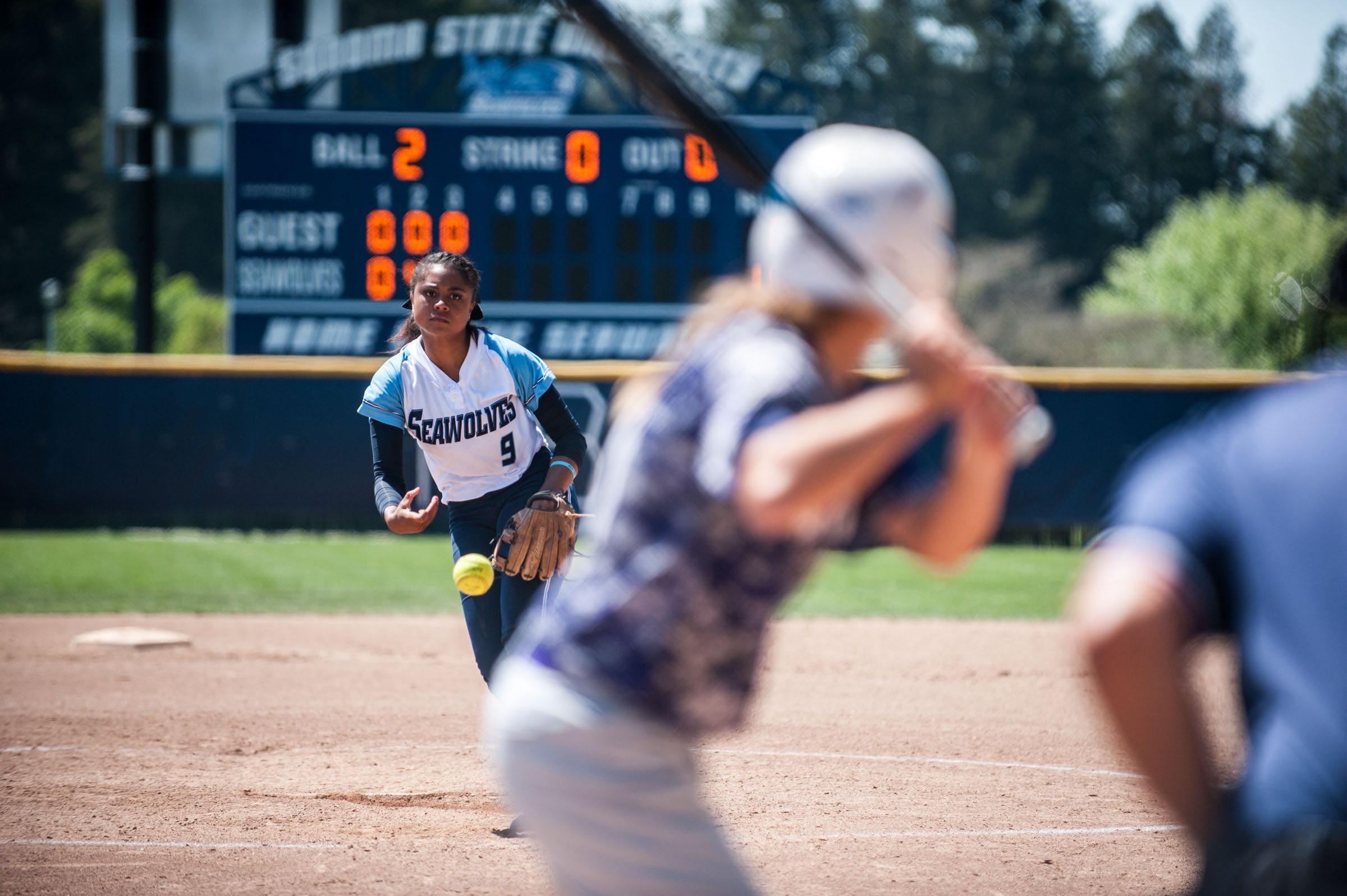 STAR // Connor Gibson The softball team showed great offense, defense and pitching in their final games at home by scoring 25 runs to just one run over two games.