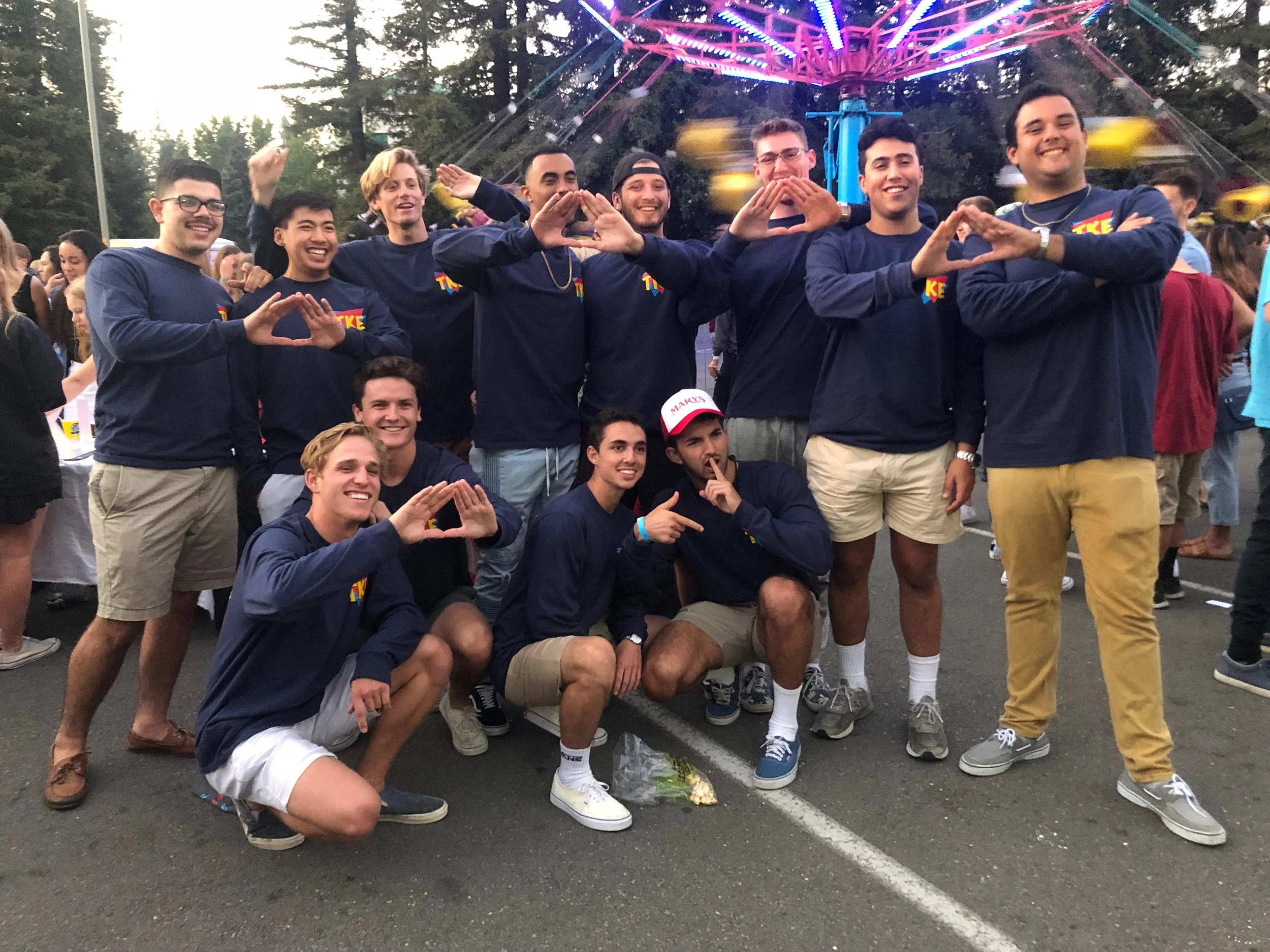 COURTESY // SSU TKE Members of Sonoma State’s Tau Kappa Epsilon fraternity at Big Nite in 2018.