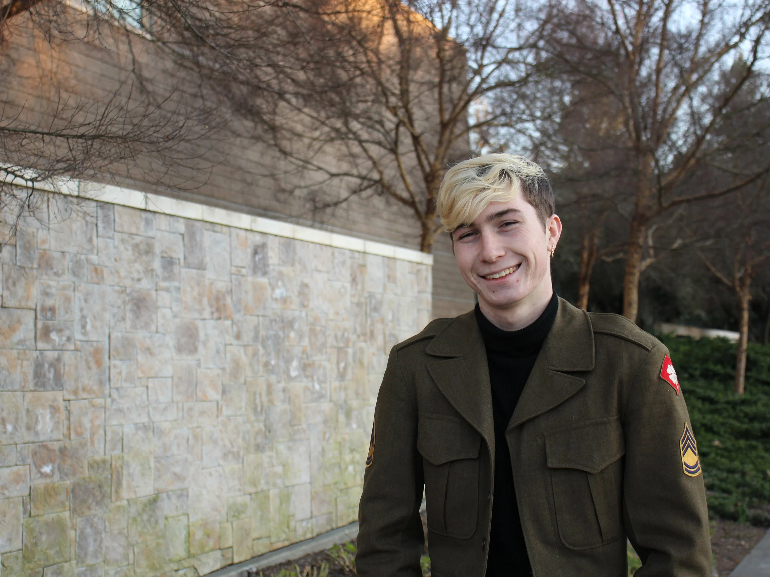 English major and creative nonfiction writer Dimitris Voulgaris. STAR // Emily Kowalski