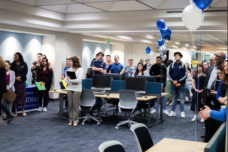 Sonoma State???s library hosts an open house for their first floor