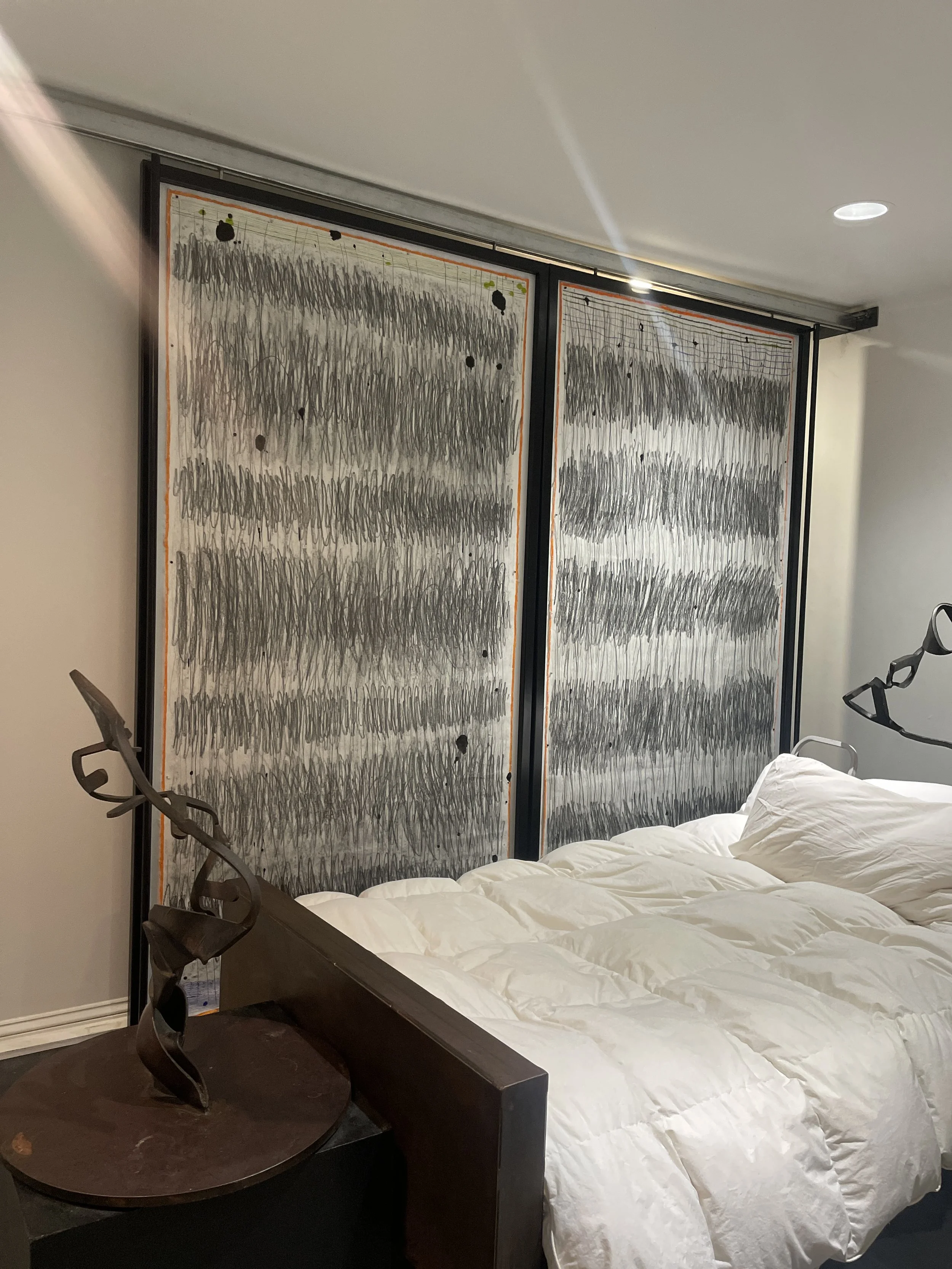  Sliding doors panel artwork shown in closed position 