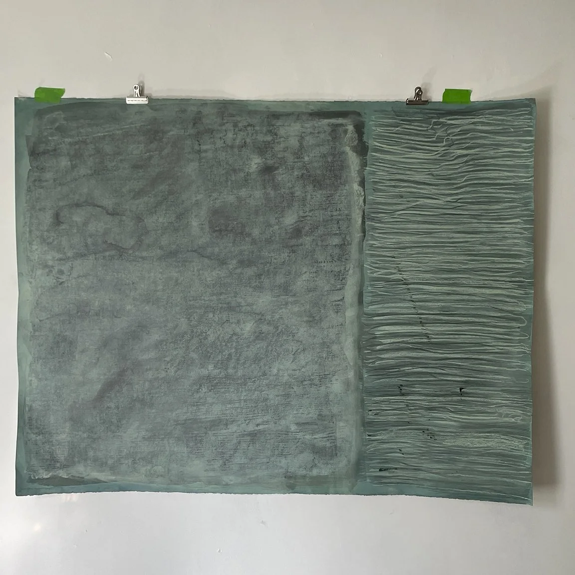 Study for Green Field   50” x 30”   ink and pastel on paper  2023