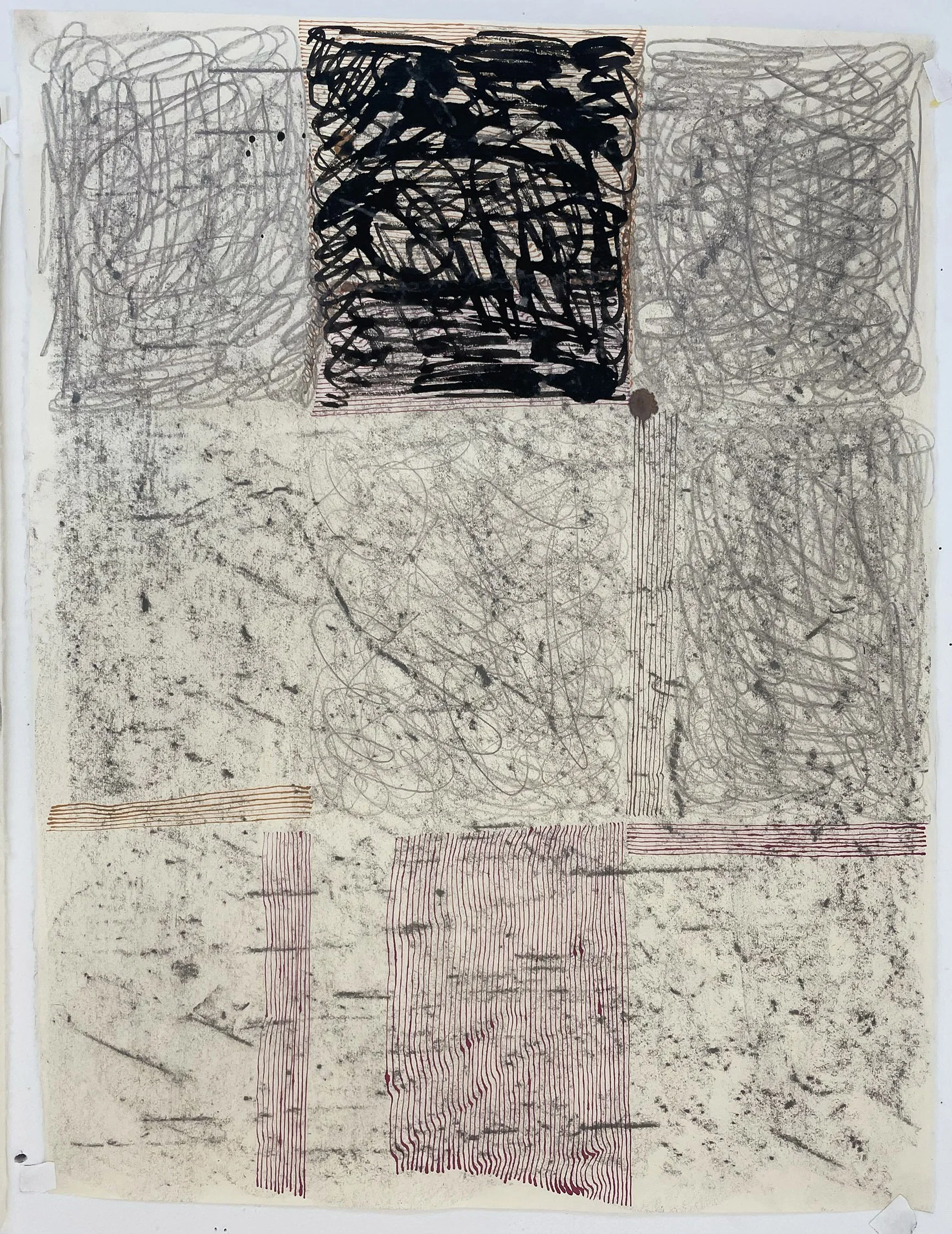 Inspiration Study   19” x 20”   ink and graphite on washi  paper  2023