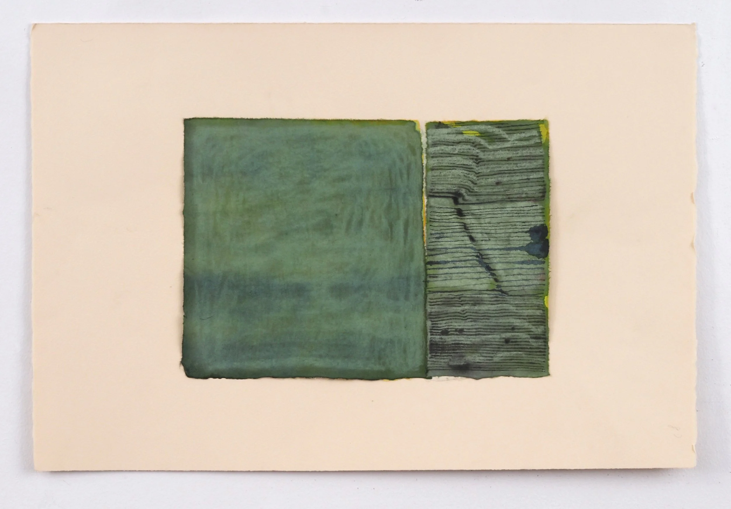  Study for Green Field   15” x 8”  ink and pastel on paper   2023 