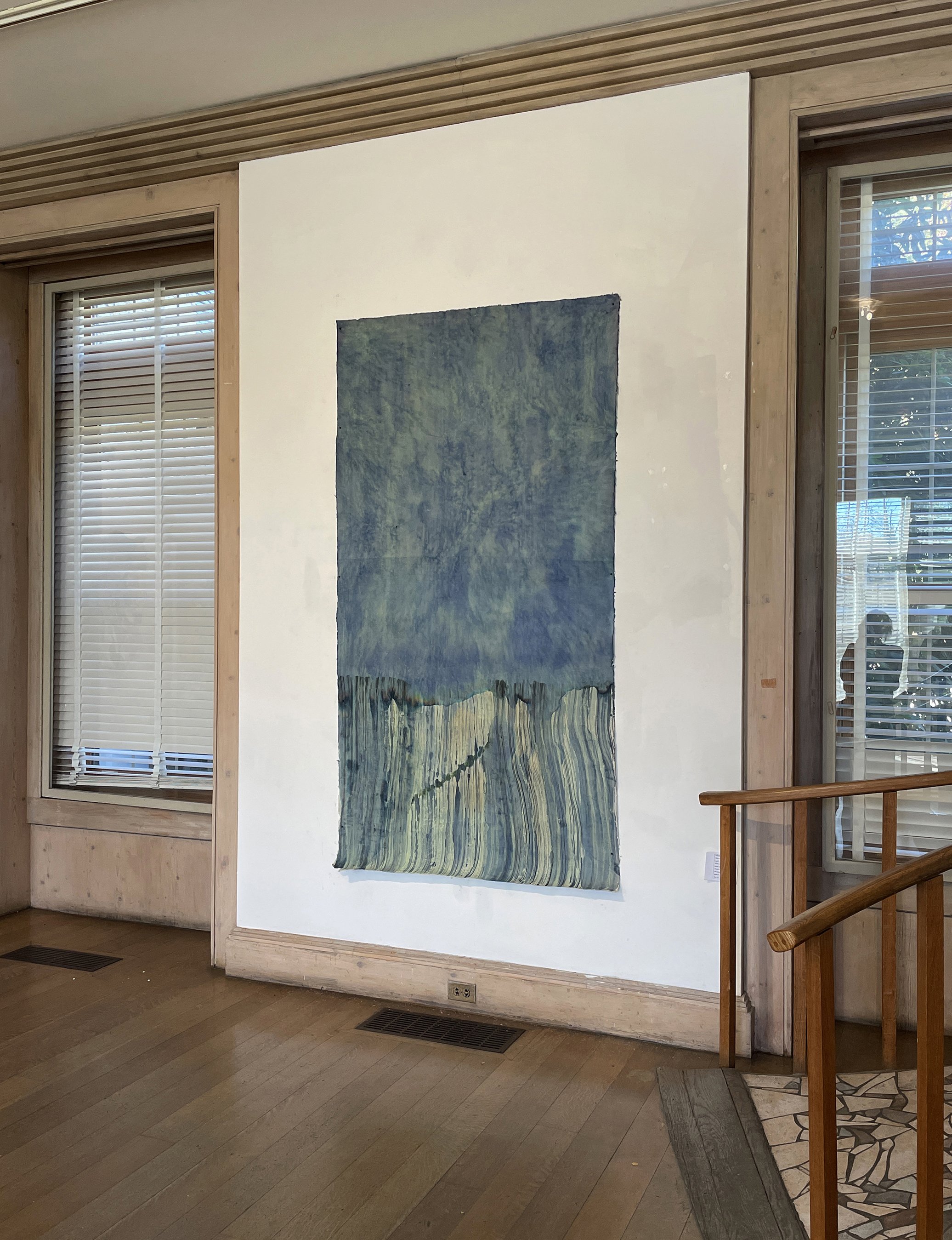 Green Field with a Crease