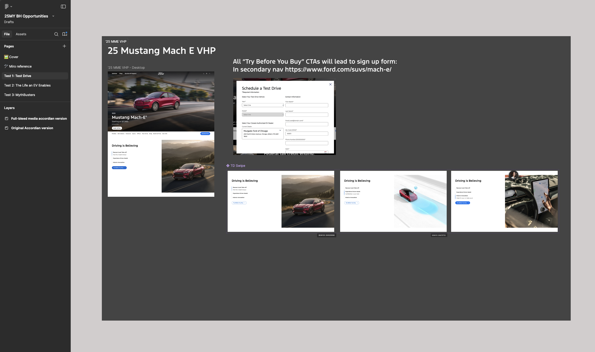 The in-progress work in Figma