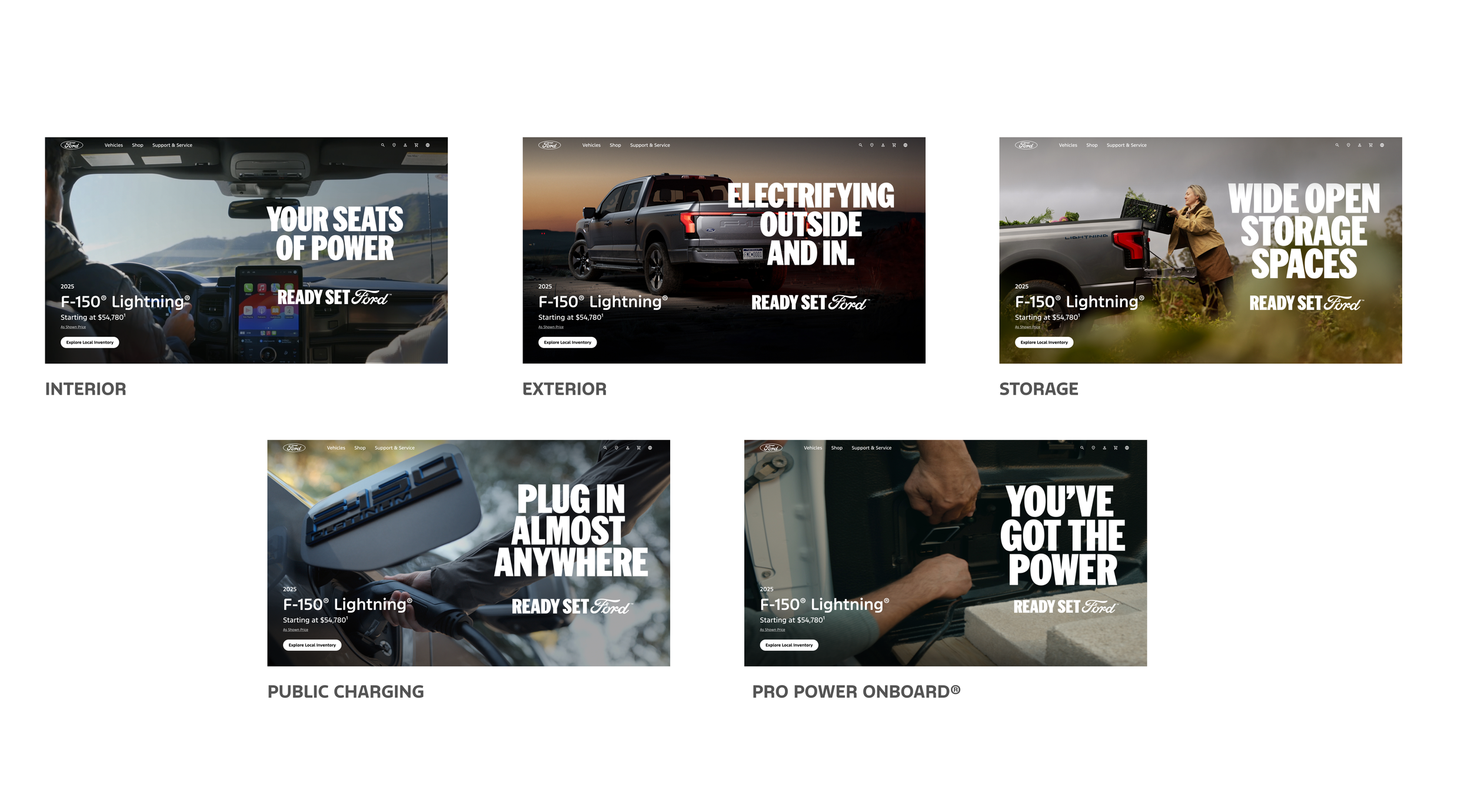  Static billboard banner assets for each category 