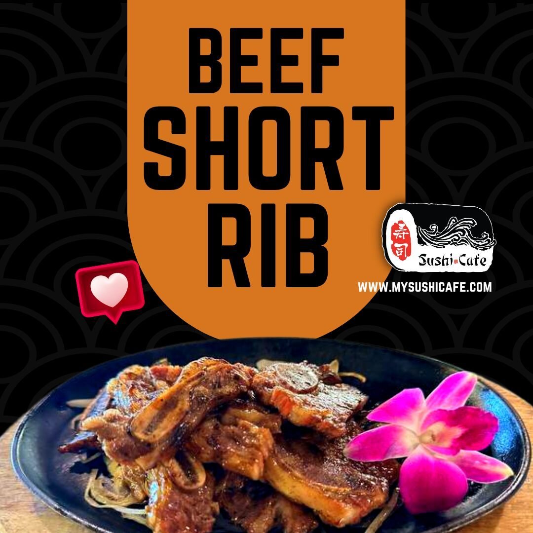 Unwind with the perfect bite! Happy Hour Beef Short Rib awaits. 🌅🍖
Come and visit us every Monday to Friday at 2:30 pm - 5:30 pm.

Order online now at https://bit.ly/3QWEFpI 
View our menu at www.mysushicafe.com

#sushicafefreeport #sactown #saceat
