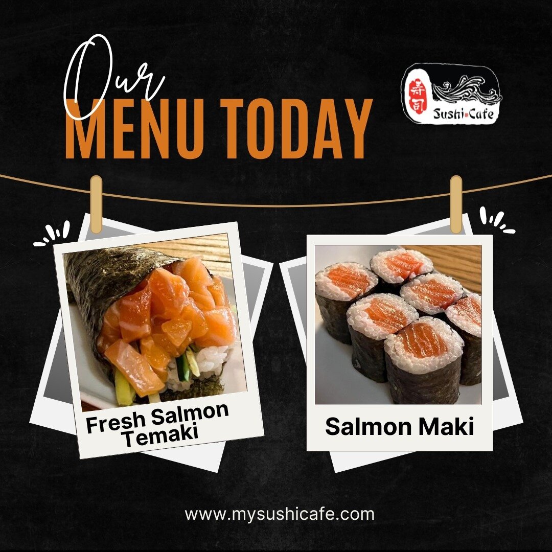 Seas the day with our delectable ocean's bounty. 🌊 😋

Order online now at https://bit.ly/3QWEFpI 
View our menu at www.mysushicafe.com

#sushicafefreeport #sactown #saceat #SushiCafeEats #FreshAndFlavorful #SushiLove #salmon #temaki #maki