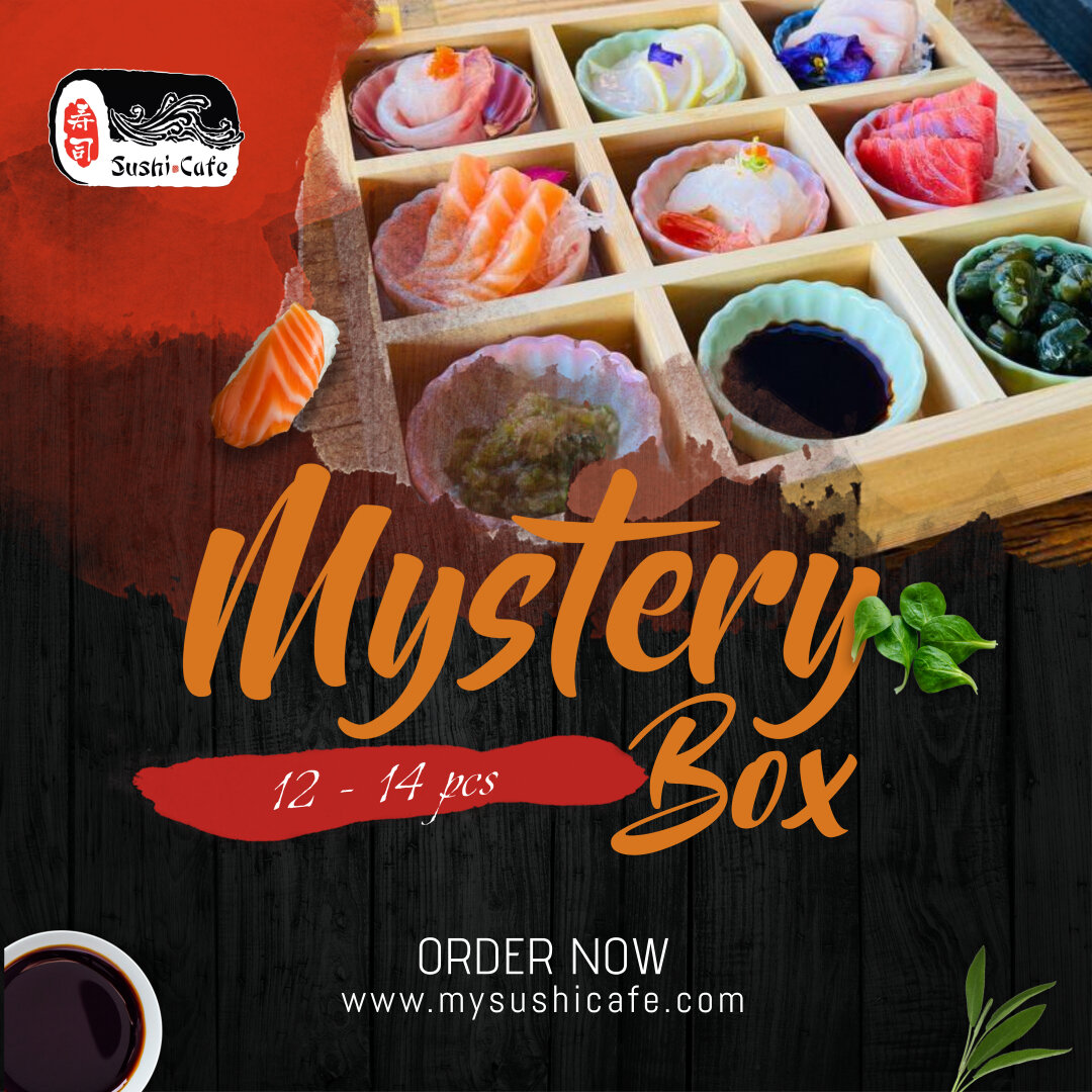 Surprise your taste buds with our Mystery Box. 🤤🍱

Order online now at https://bit.ly/3QWEFpI 
View our menu at www.mysushicafe.com

#sushicafefreeport #sactown #saceat #SushiCafeEats #MysteryBox #UnexpectedTastes