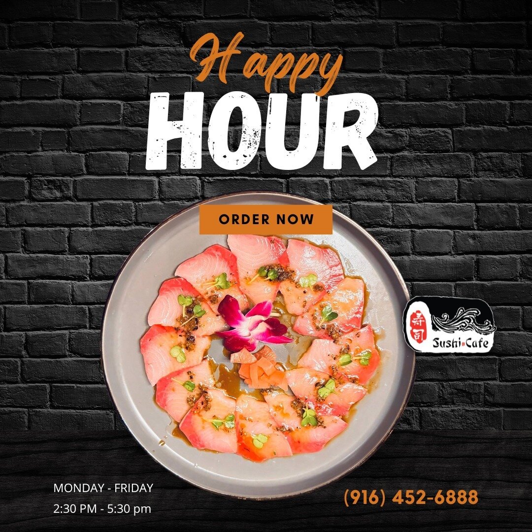 Unveiling the essence of Happy Hour luxury with Truffle Hamachi.🍣

Order online now at https://bit.ly/3QWEFpI 
View our menu at www.mysushicafe.com

#sushicafefreeport #sactown #saceat #SushiCafeEats #LuxuryDining #HappyHour