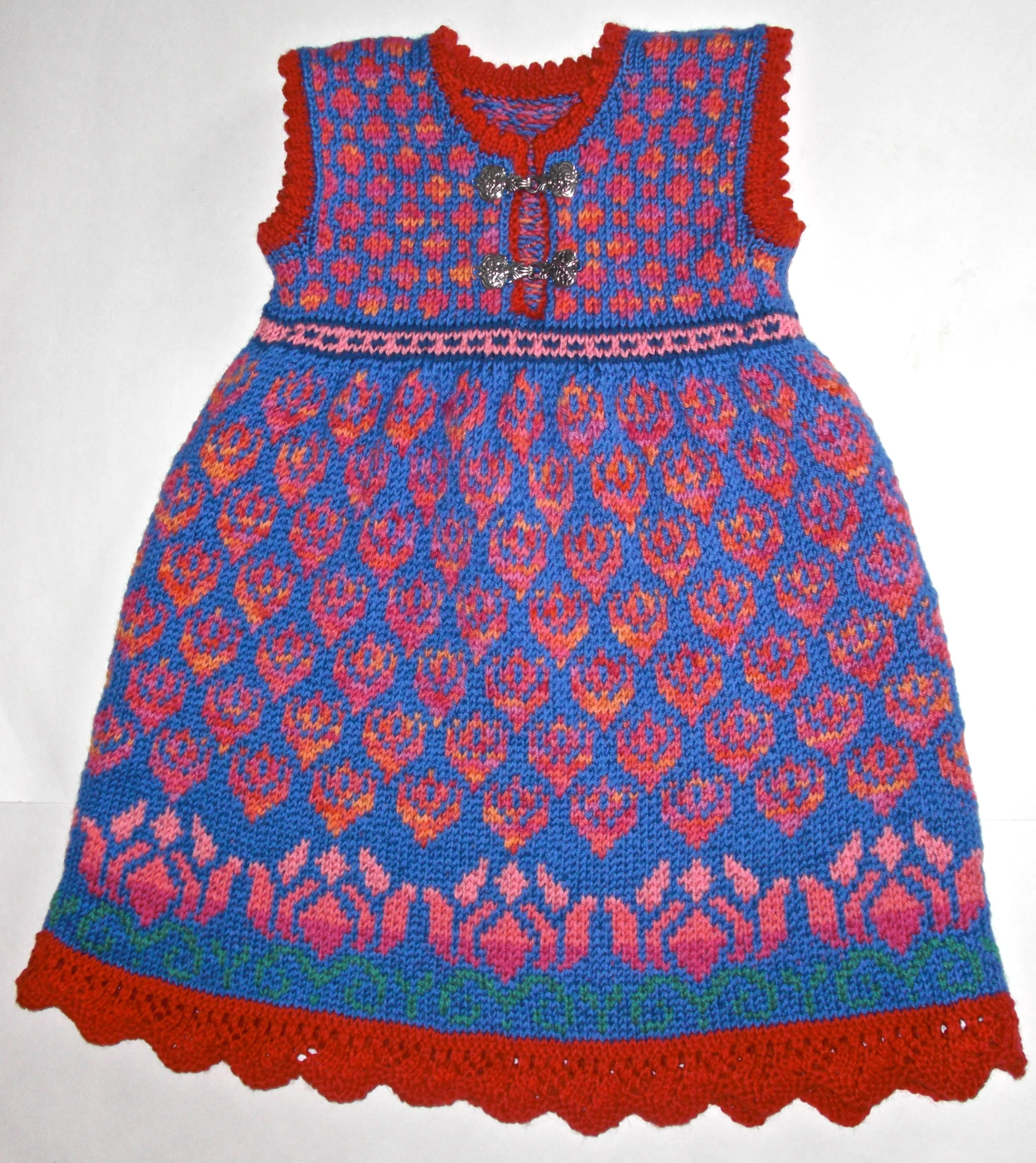 Knitting Pattern: Flowers Dress Three Years