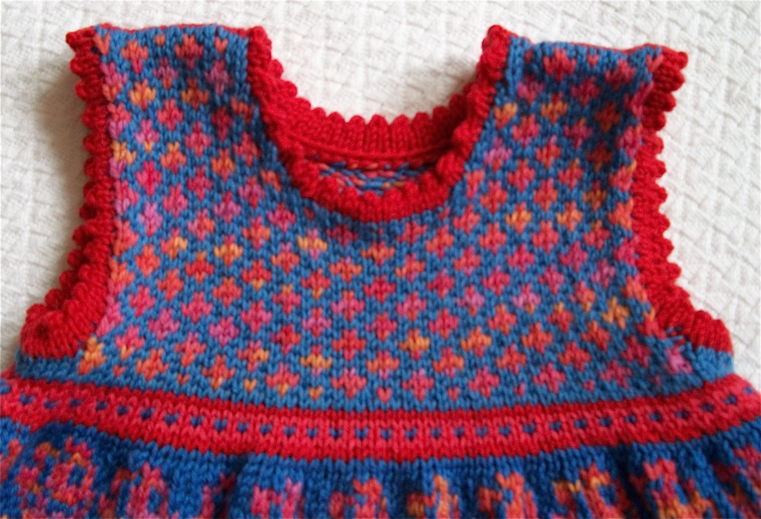 Knitting Pattern: Roses Dress Two Years