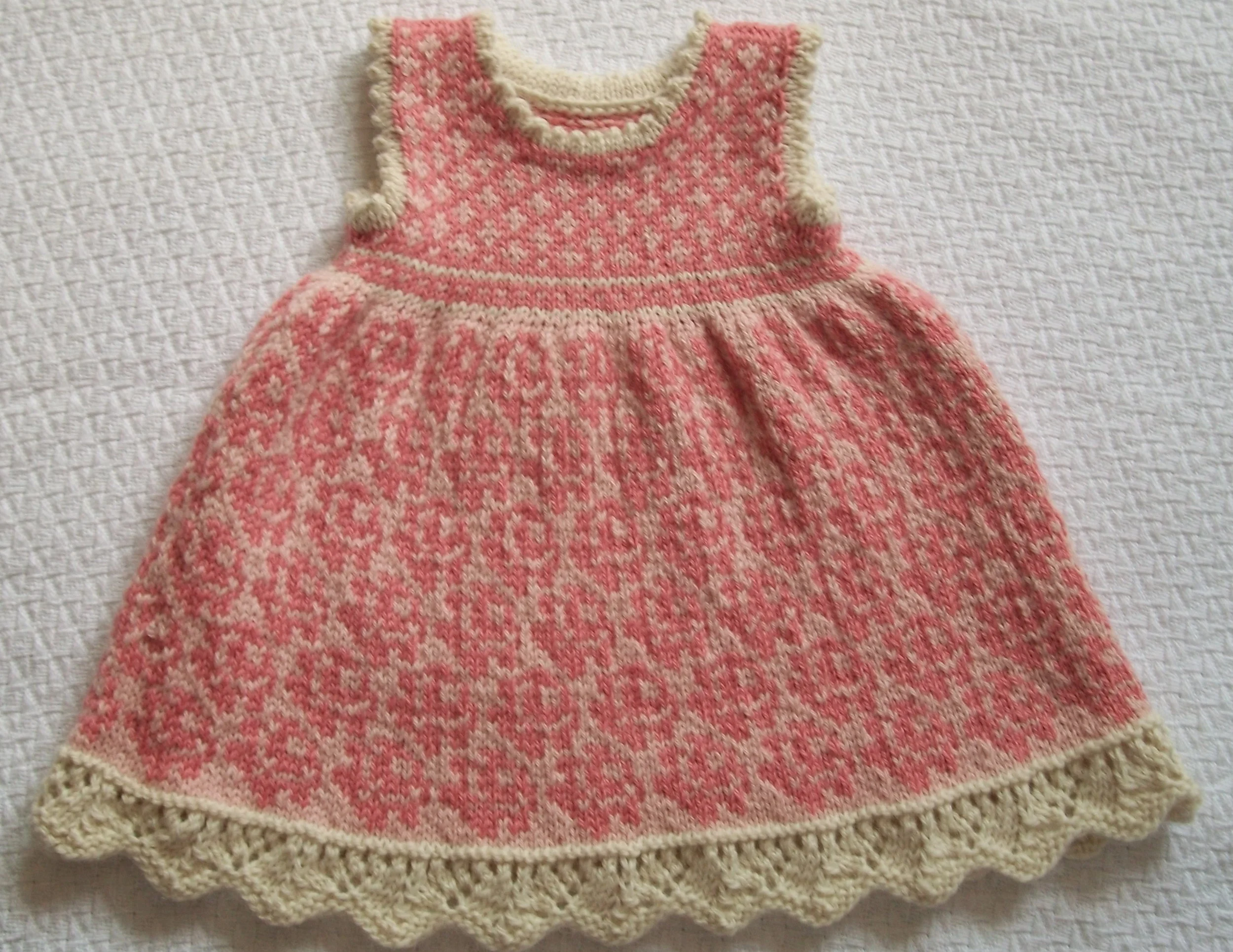 Knitting Pattern: Roses Dress Six Months