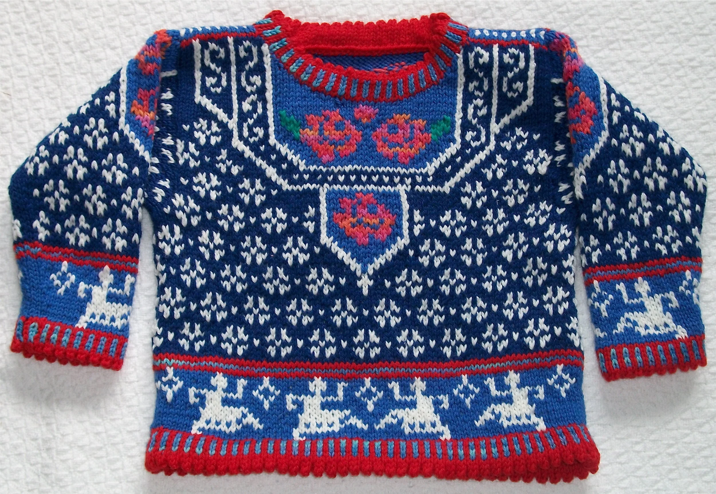 Knitting Pattern: Norway Roses Two Years
