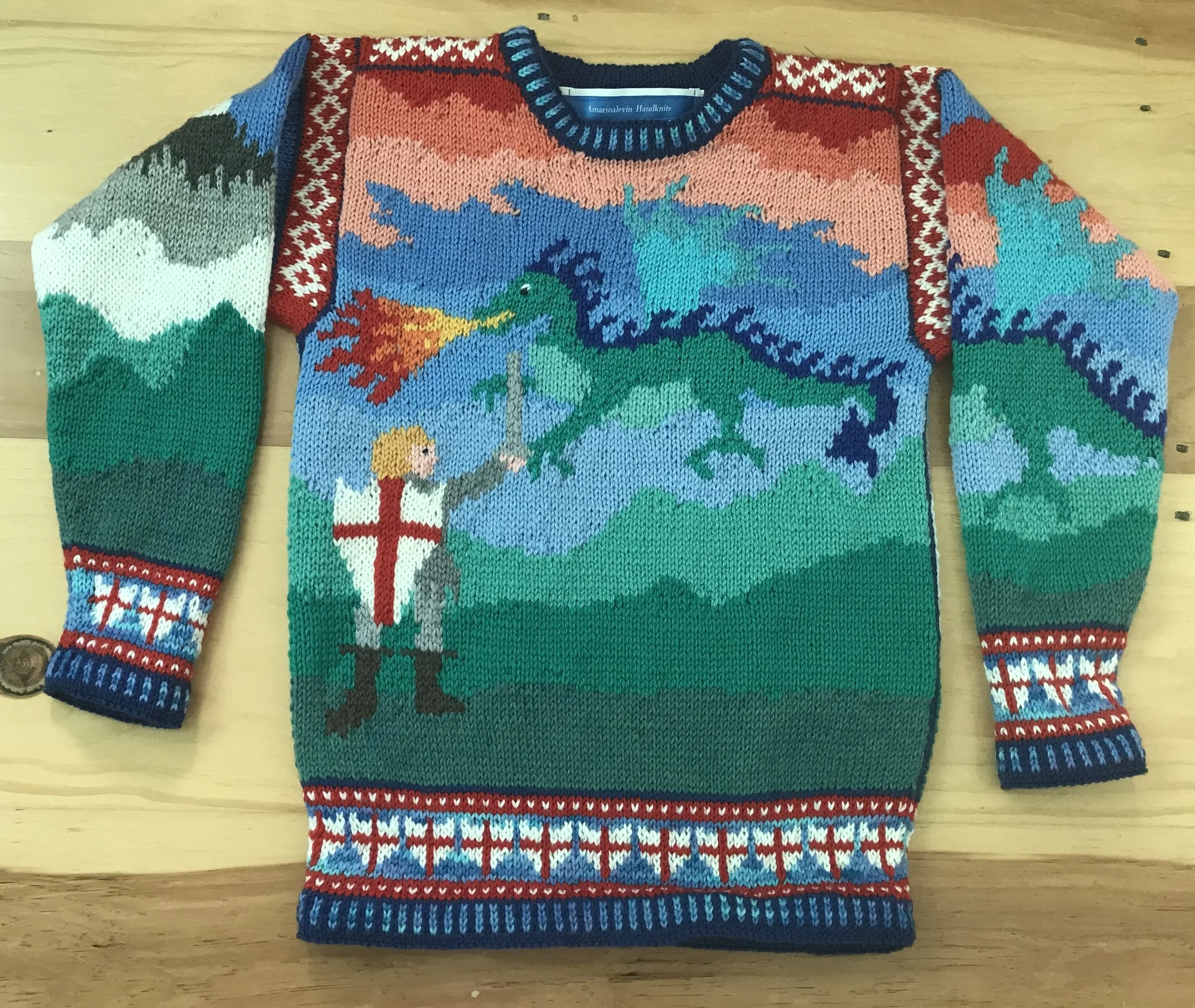 Knitting Pattern: St George &amp; the Dragon Nine Years