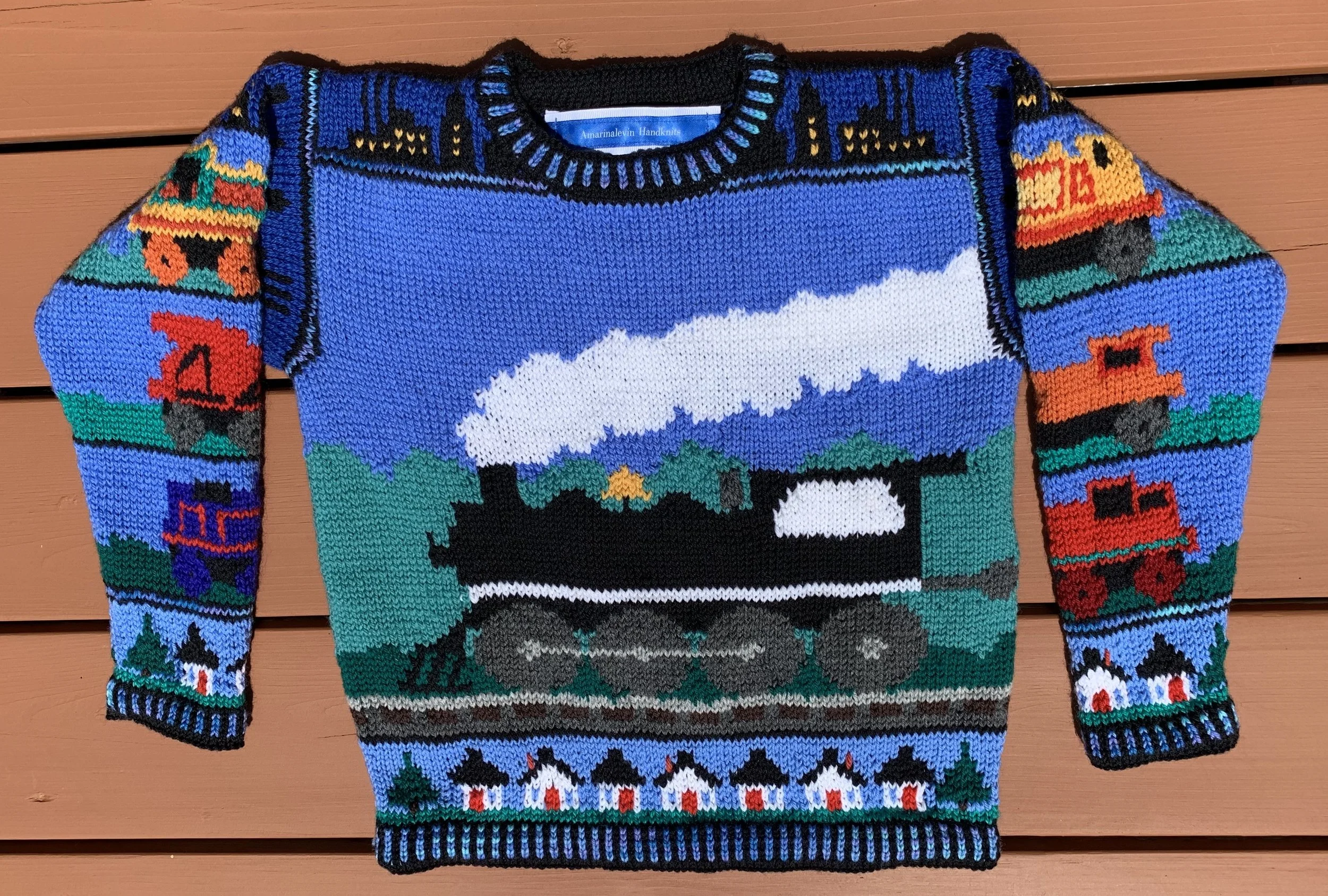 Knitting Pattern: Trains Size Five Years