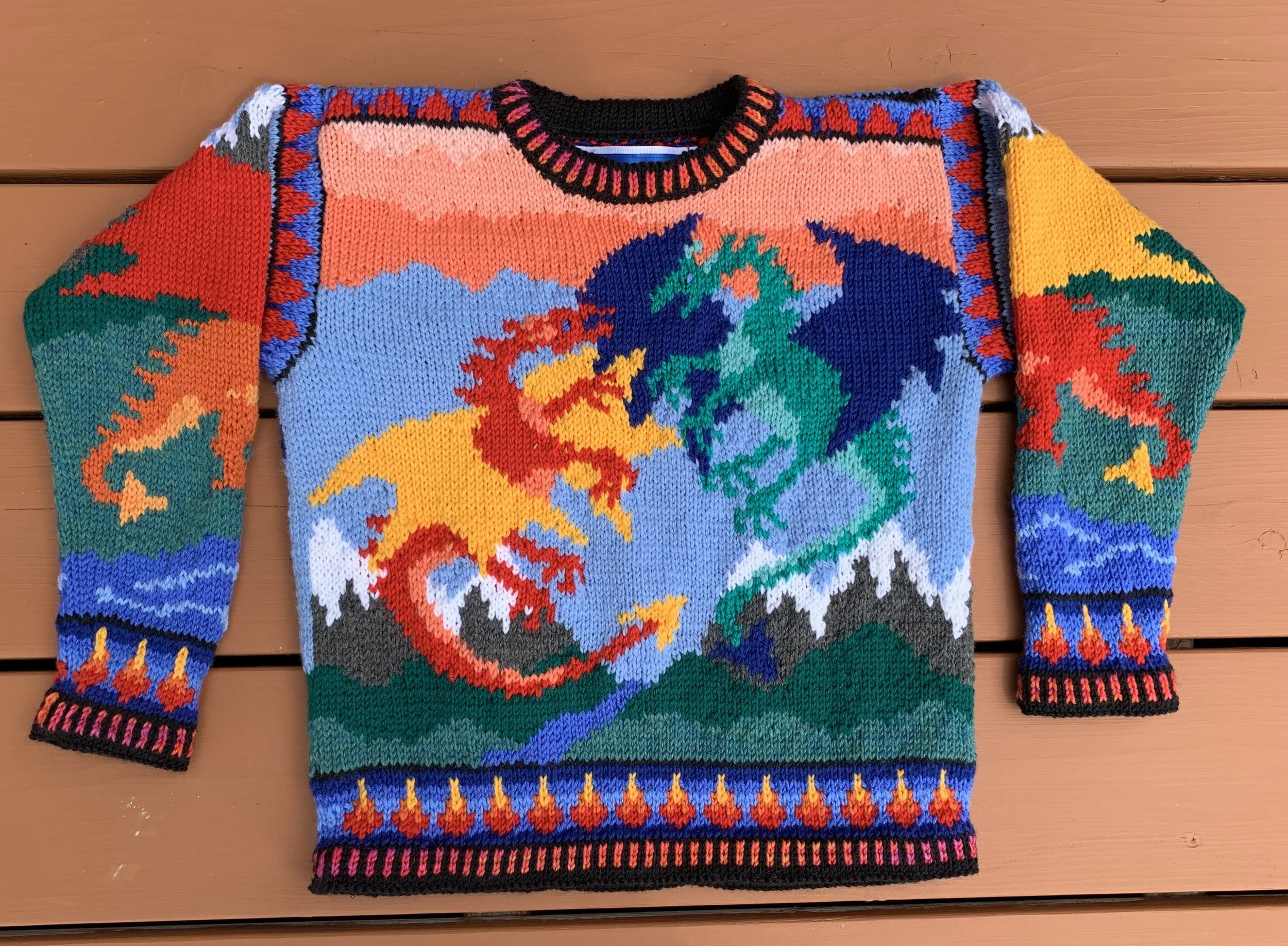 Knitting Pattern: Dragons Size Five Years