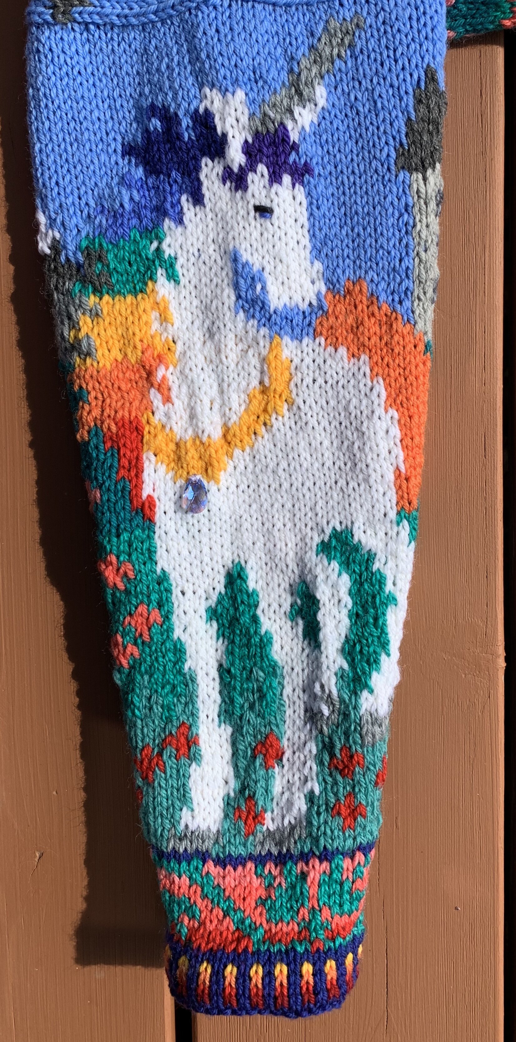 Knitting Pattern: Unicorns Sweater Size Four Years