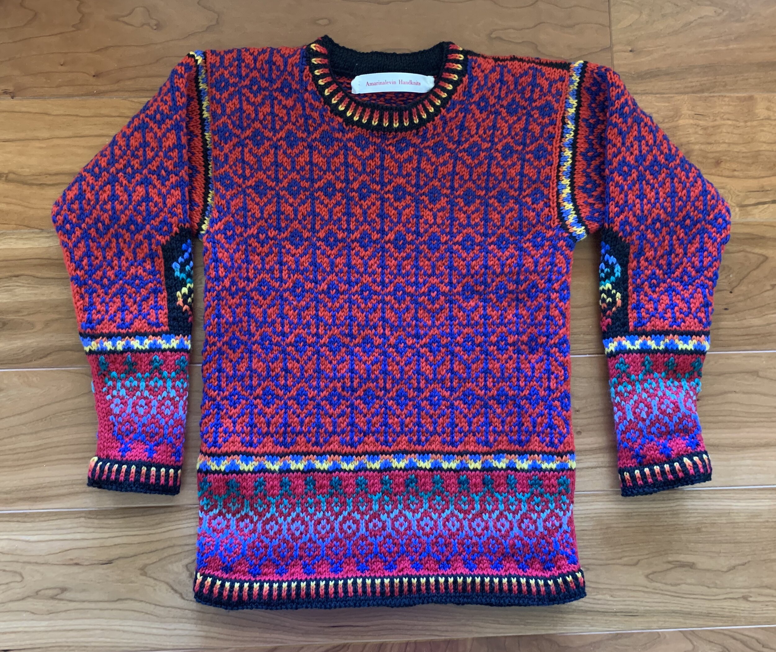 Knitting Pattern: Peace Sweater Size Seven Years