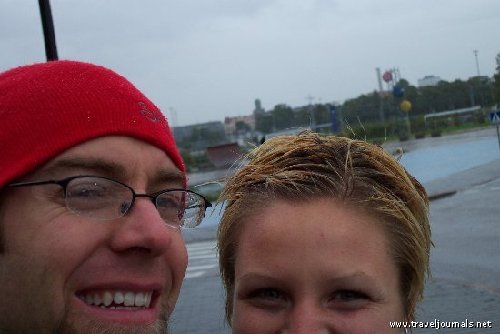Arrived in Finland to a downpour and bad selfies.
