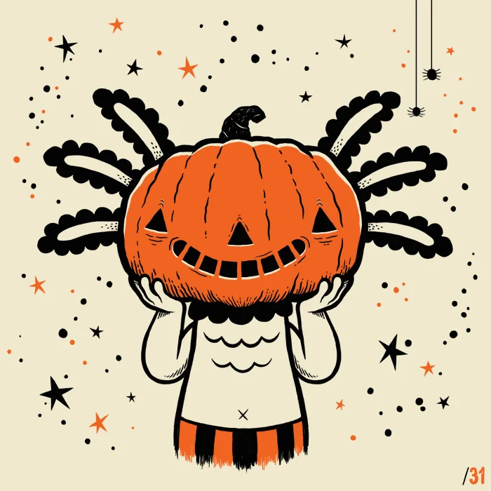 Halloween Letter Press print