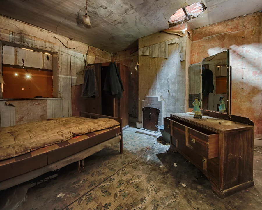 The Sewing House bedroom Abandoned Cottage