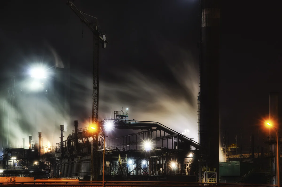 HF6: A Factory Next Door At Night