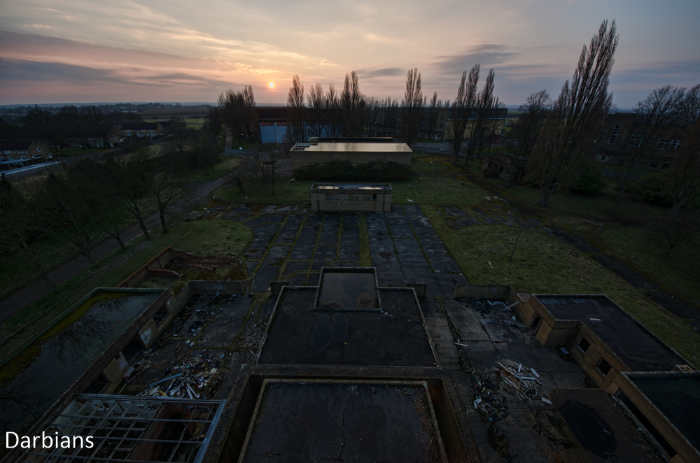 Urbex: RAF Upwood Sunset from the water tower.