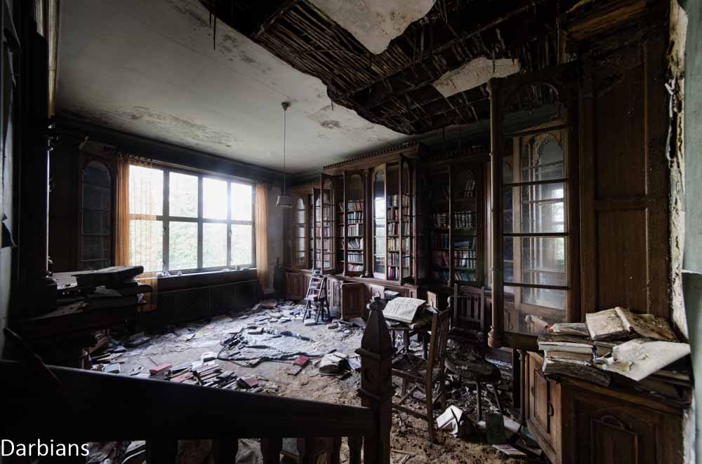 derelict manor house