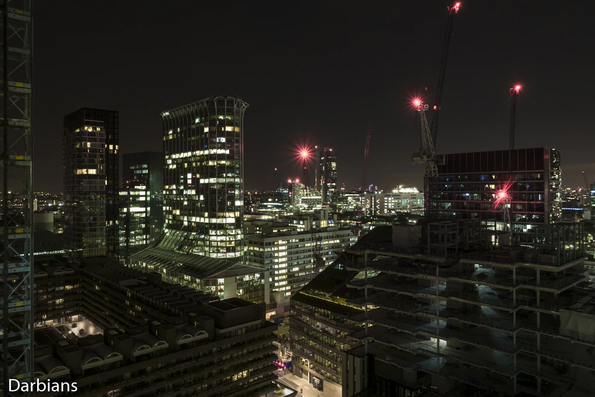 The Barbican Estate with The Heron and City Point.