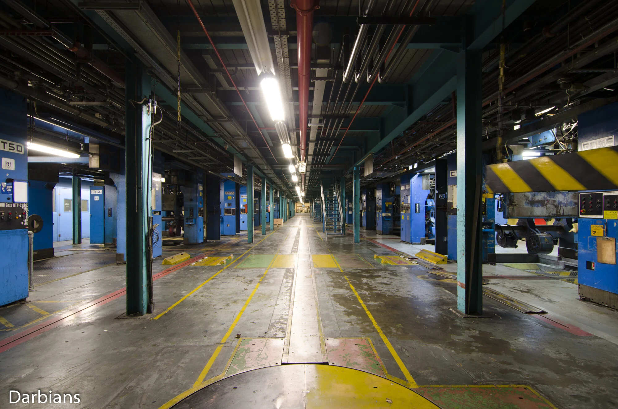 Broughton Printers Preston: A large selection of Goss CT50 reelstands