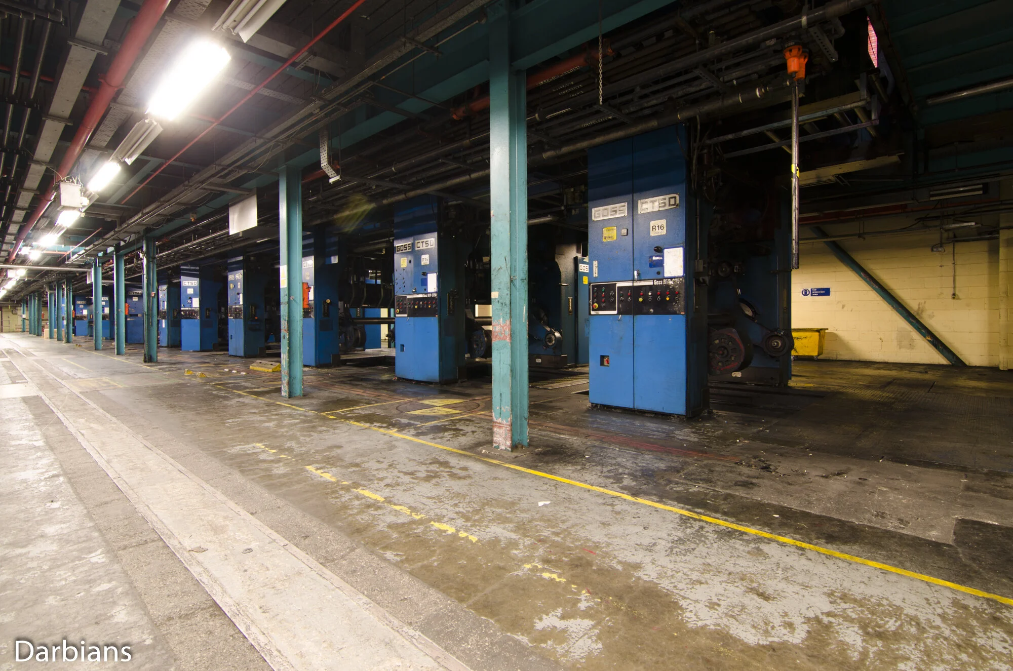 Broughton Printers Preston: Another view of the reelstands.
