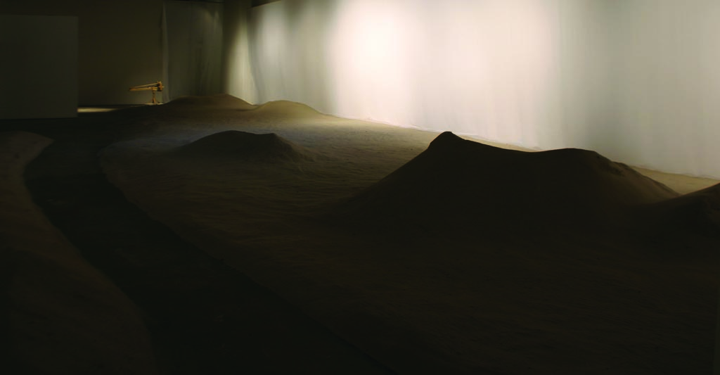 A Stone's Throw (Photo by Mark Koven) An interactive installation by Mark Koven